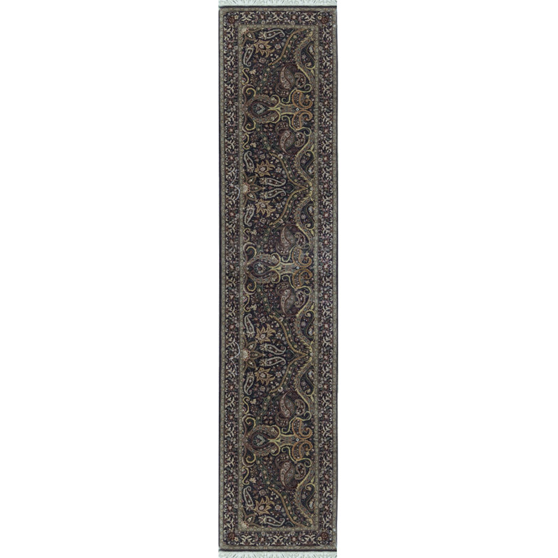 One-of-a-Kind 2'6" X 12' Runner Wool Area Rug in Black