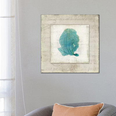 Chambray Coral II 1 Piece Wrapped Canvas Wall Art
