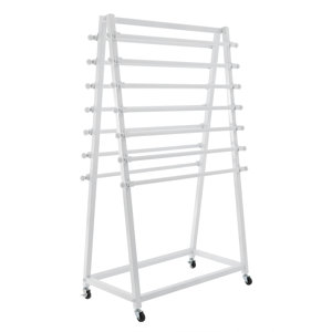 Rebrilliant 15-Tier Floorstanding Double-Sided Scarf Rack Organizer ...
