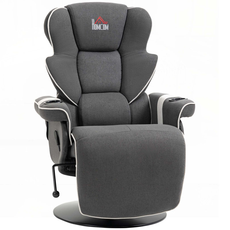 Swivel Manual Recliner with  Two Cup Holders