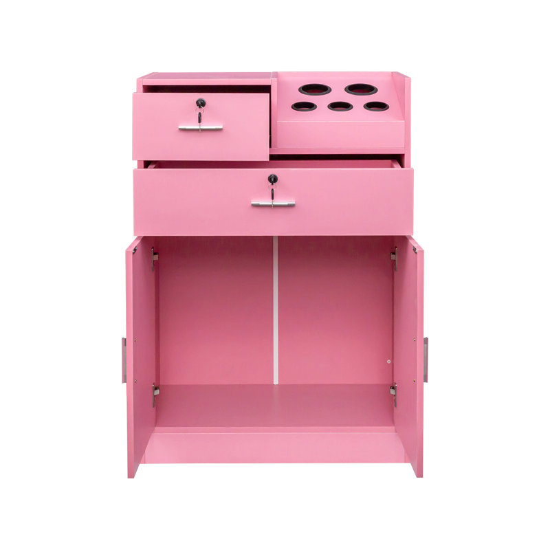 Armoire de rangement verrouillable, Rose