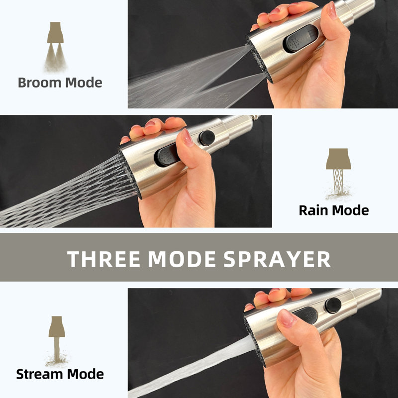 Freestanding 30'' Light Grey Laundry Sink Cabinet with Hot & Cold Water Faucet Drop-in Solid Surface Utility Sink