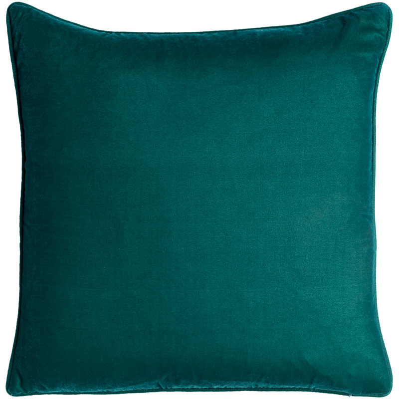 Housse et insert de coussin carré Delphia, Bleu sarcelle foncé, 18 po x 18 po, Duvet
