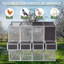 Poulailler avec poulailler, poulaillers pour 10 poulets à l'extérieur avec nichoirs, poulailler en bois avec plateaux coulissants, cage de jardin (95 po x 80 po x 83 po)