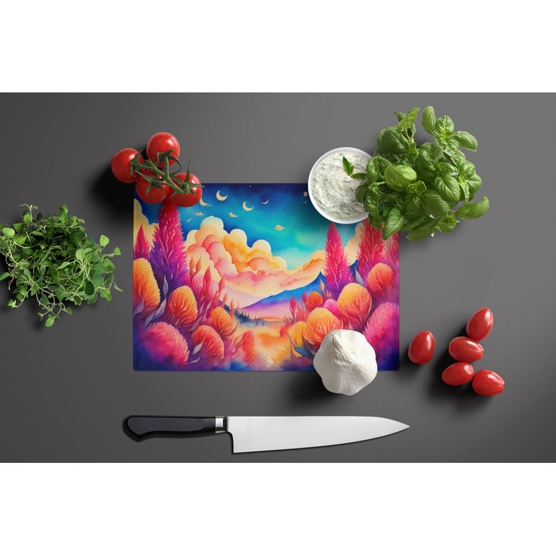 Celosia in Colour Glass Cutting Board Large