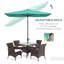 Parasol de marché d'extérieur de 6,5 pi x 10 pi avec manivelle et inclinaison à bouton-poussoir Outsunny-1117948066-1117948063