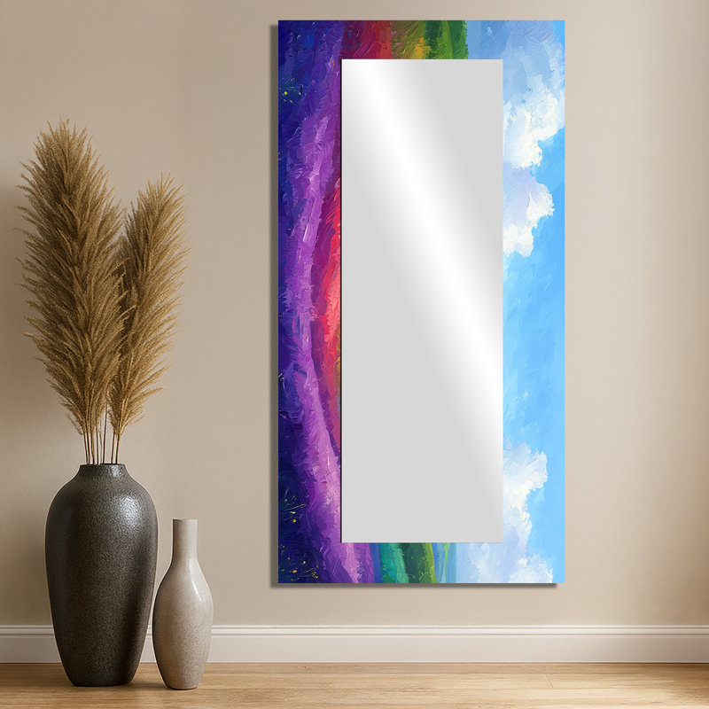 Rainbow Over The Lush Hills - Art mural décoratif paysage - imprimé sur métal, 28 po x 55 po