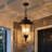 Vintage Bronze Aluminum Outdoor Pendant Light - With Clear Glass Shade, Weather-Resistant Design For Porch, Patio, Garden