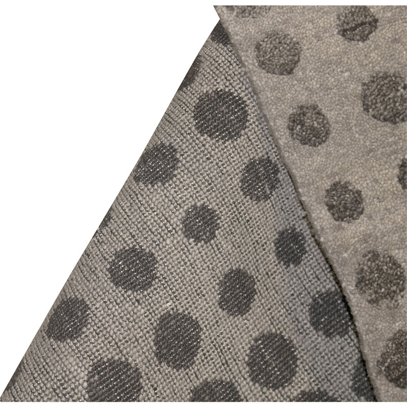 High-Quality Hand-Knotted Coal Area Rug