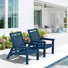 Set Of 2 Adjustable HDPE All Weather Outdoor Adirondack Chair