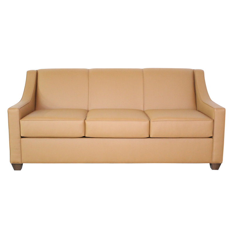 Phillips 76" Sofa Bed with Reversible Cushions, Dillon Luggage, Montana Walnut, Hybrid