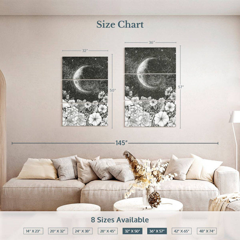 Oberle Moonlight In The Garden, 32" H x 20" W