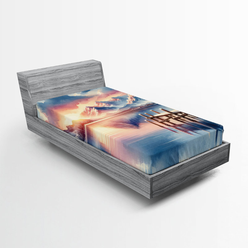 Drap-housse Ambesonne Lake, Simple