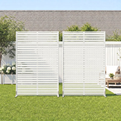 6 ft. H Rust-Free HDPE Freestanding Outdoor Privacy Screen Patio Garden Fence Panel