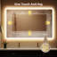 Modern Lighted Wall Mounted Bathroom Mirror in Clear-1372896172