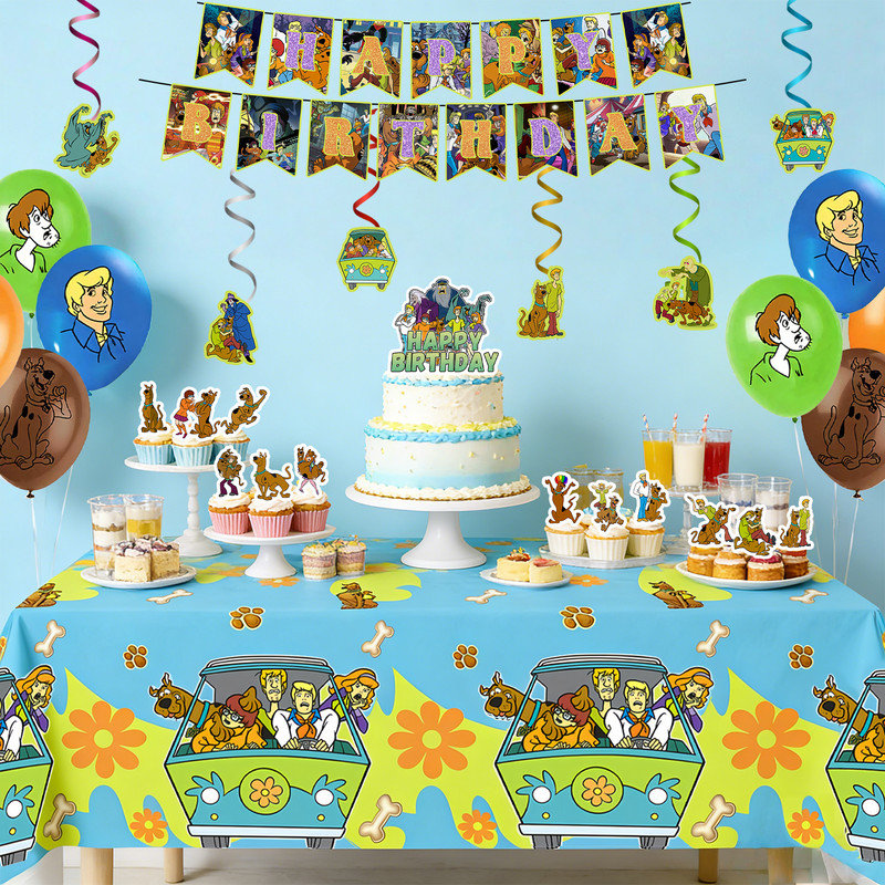 33 pièces décorations de fête Scooby-Doo, ensemble de décorations d'anniversaire Scooby-Doo