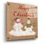 «Christmas On Burlap 8» par Jean Plout, art mural en verre acrylique, 36 po x 36 po-132495249