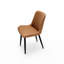 Ensemble de 2 chaises de salle à manger modernes en similicuir avec coussins épais et pieds en métal, chaises d'appoint en faux cuir sans accoudoirs pour la cuisine et la salle à manger-130493375-130493364-130493369