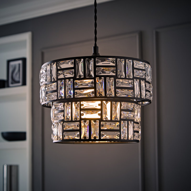 19.5cm H Metal Empire Lamp Shade ( Slip-On ), Black