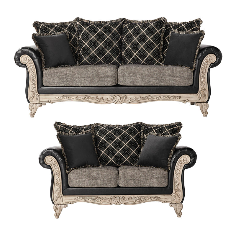 Causeuse en tissu 2 tons