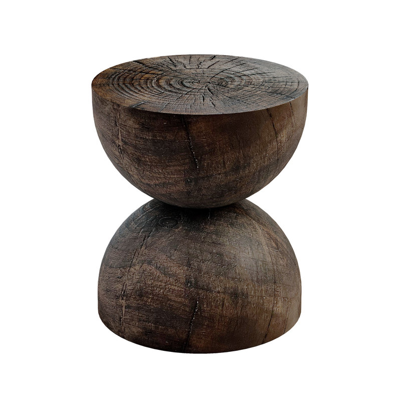 Table d'appoint Fairoaks aspect pin pour l'intérieur ou l'extérieur, Bois brun foncé