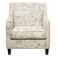 Carnelian Upholstered Armchair with Ottoman