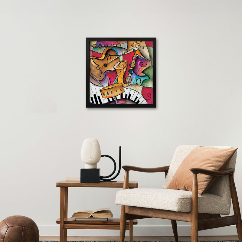 «Jazz It Up II», affiche encadrée par Eric Waugh, H 16 po x l 16 po