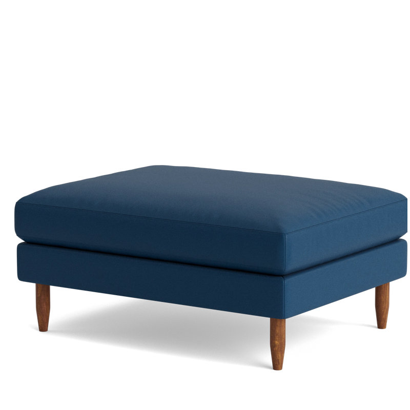Skinny Fat Ottoman, Leather - Deep Blue