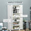 Garde-manger industriel blanc avec placard et tablettes