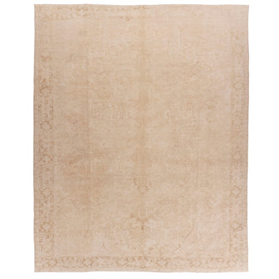 One-of-a-Kind Rectangle 10' x 12'5" 1940s Rectangle Wool Area Rug in