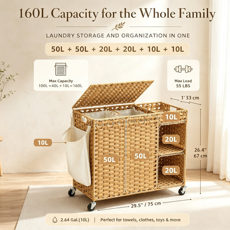 Rattan Laundry Basket