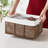 Wicker Storage Baskets, 6 Pack Rectangular Baskets With Handle For Organizing, Cube Storage Bins For Closet/Clothes/Dresser, Brown