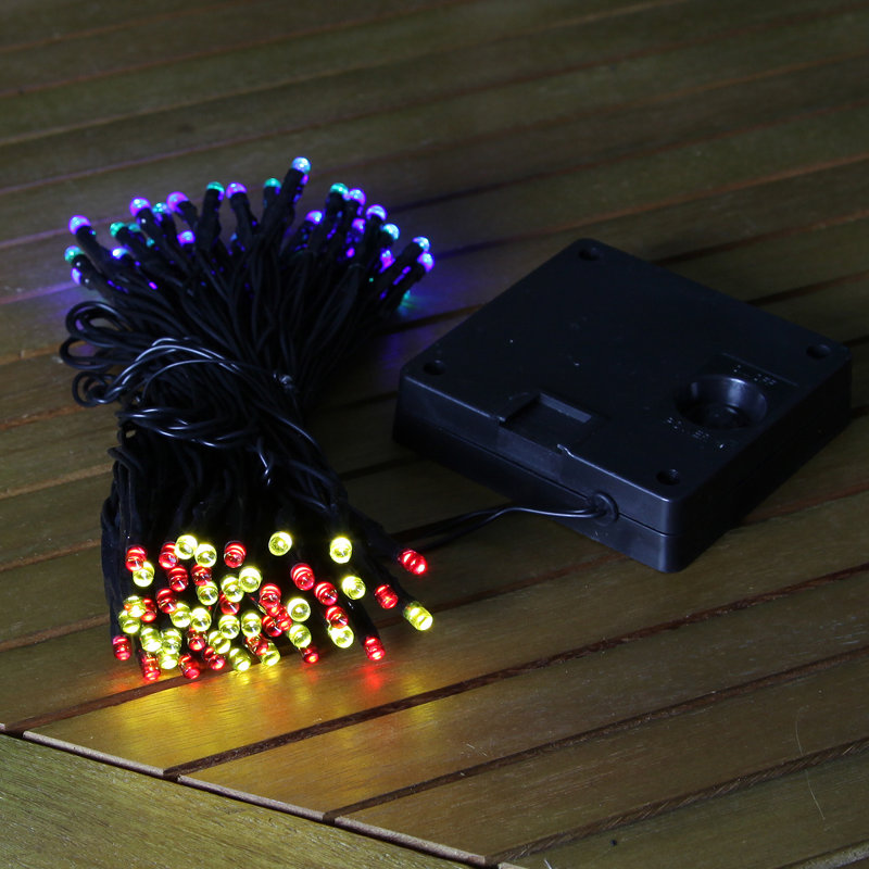 Ferndown 1000cm LED Solar Powered 100 - Bulb Fairy String Light, Red/Blue