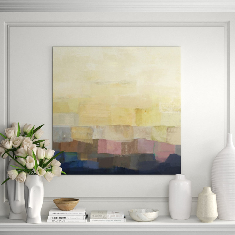 Bricks Gradation Painting by Sadie Hartman, Knife Gel, 40" H x 40" W