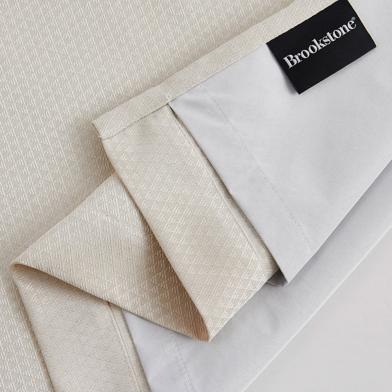 Brookstone Venus Blackout 2-Panel Window Curtain Set, Beige, 38" x 84"