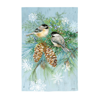 Drapeau de maison Winter Frost Luster