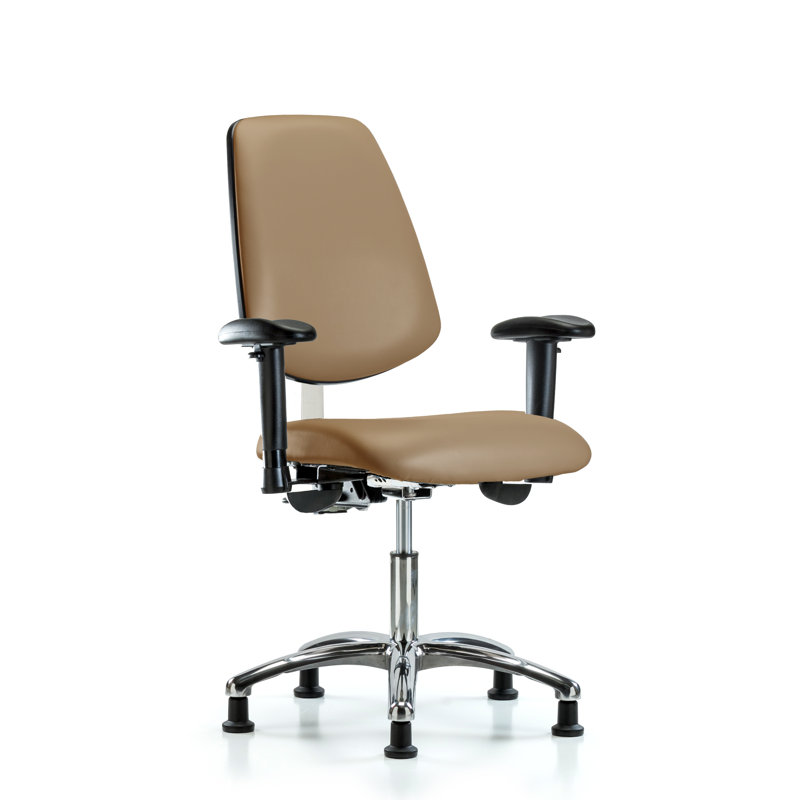 Chaise de travail ergonomique Amelie, Patins, Non inclus, Taupe