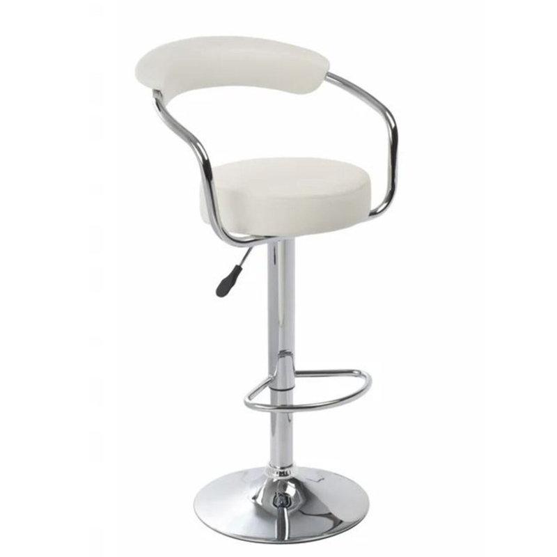 Guyer Swivel Adjustable Height  Stool, White, 1