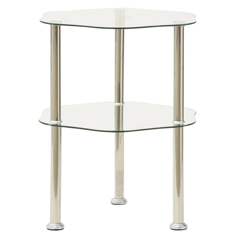 Pennside Glass End Table with Storage, Transparent