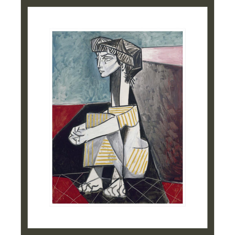 Jacqueline aux mains croisées par Jacqueline Picasso, H 21,58 po x l 17,75 po