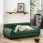 Grand chien avec accoudoirs en tissu respirant en lin gris foncé de style moderne pour grands chiens et inclus