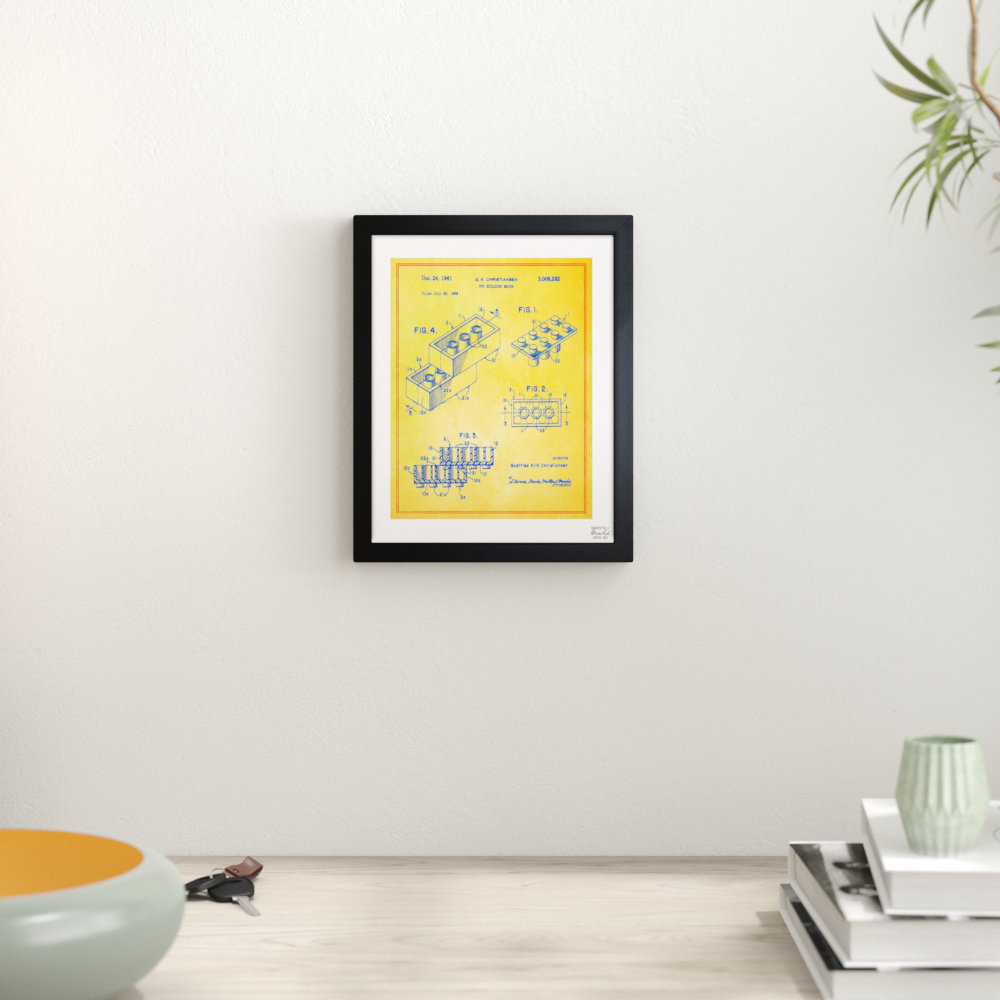 'Lego Toy Building Brick' Framed Graphic Art