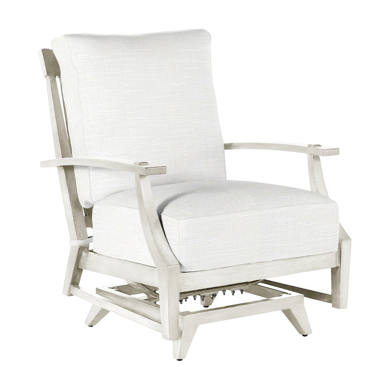 Croquet Patio Chair with Cushions, Slate Gray, Rollo Lace InsideOut® Linen, No Welt