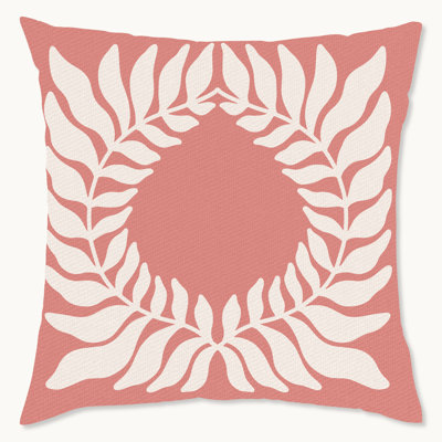 Housse de coussin floral en polyester