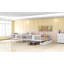 Lit superposé double au-dessus de double avec tiroirs et échelle pour le mobilier de chambre à coucher, de chambre d'amis-520135939