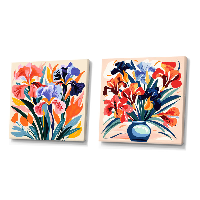 Ensemble de 2 reproductions d'art sur toile Henri Matisse, Toile tendue, H 16 po x l 33 po x P 1 po