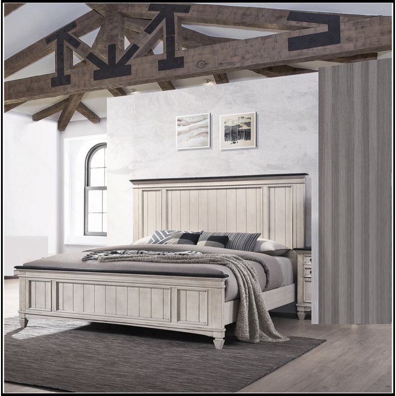 Meuble de chambre en bois massif 1pc, Grand lit