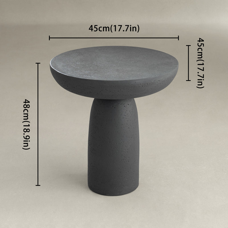 Ensemble de tables basses 31,5 po MgO Cement Mushroom et 17,7 po