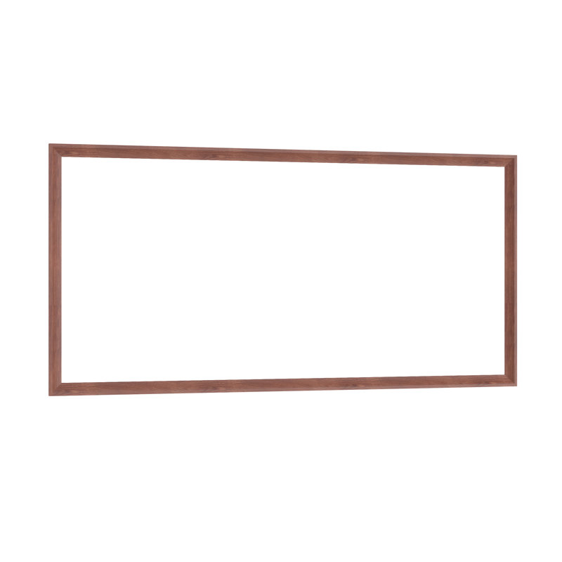 Modern Rectangle Mirror, Walnut