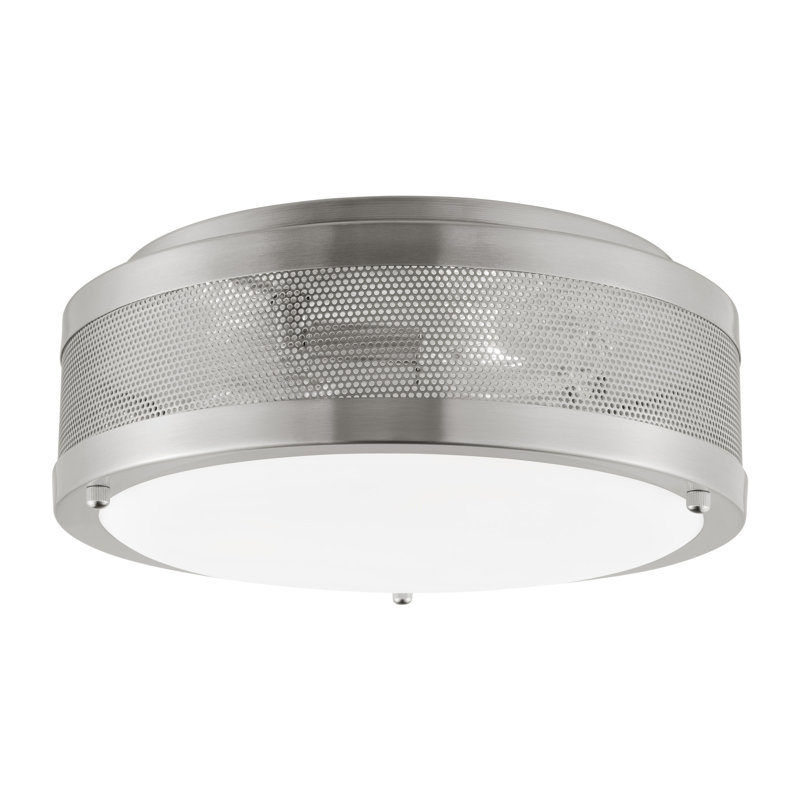 Glass Flush Mount, Brushed Nickel